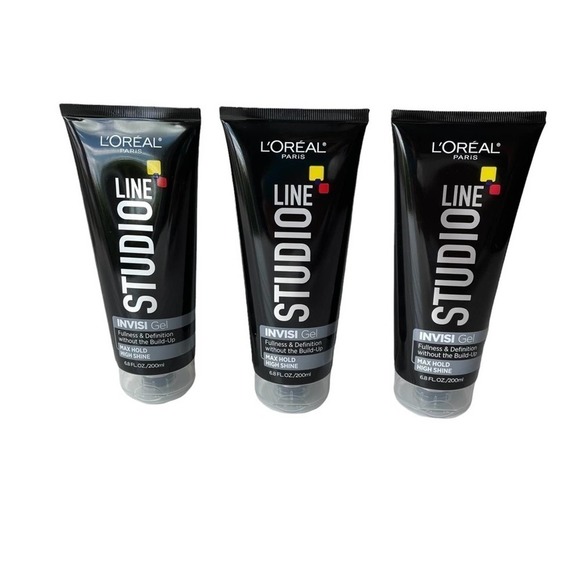 THREE L'Oreal Paris Studio Line Invisi Gel Max Hold And High Shine 6.8oz - Picture 1 of 6